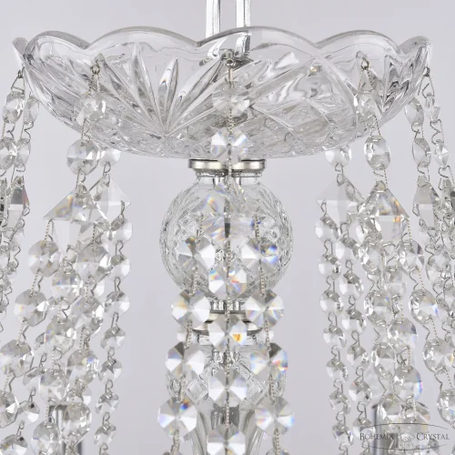 Люстра подвесная 1413/10/300 Ni Bohemia Ivele Crystal без плафона на 10 ламп, основание никель прозрачное в стиле классический sp фото 6