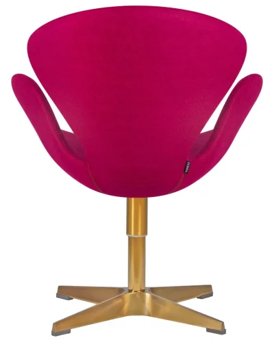 Кресло дизайнерское  69A-LMO SWAN, цвет сиденья бордовый (AF5), цвет основания золото Dobrin, бордовый/ткань, ножки/металл/золотой, размеры - ****710*600 фото 5