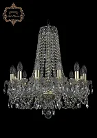 Люстра подвесная хрустальная 11.11.12.195.h-63.Gd.Sp Богемиа Арт Классик прозрачная на 12 ламп, основание золотое в стиле классический Люстра подвесная хрустальная 11.11.12.195.h-63.Gd.Sp Богемиа Арт Классик прозрачная на 12 ламп, основание золотое в стиле классический