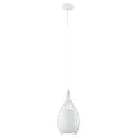 Светильник подвесной RAZONI 92251 Eglo белый 1 лампа, основание белое в стиле современный 
