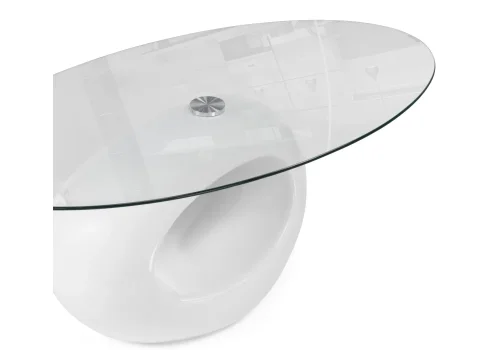Журнальный столик Orfeo 110х60х43 white 15554 Woodville столешница прозрачная из стекло фото 5
