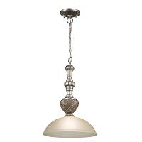 Светильник подвесной Версаче 254015201 Chiaro бежевый 1 лампа, основание серое серебряное в стиле кантри 