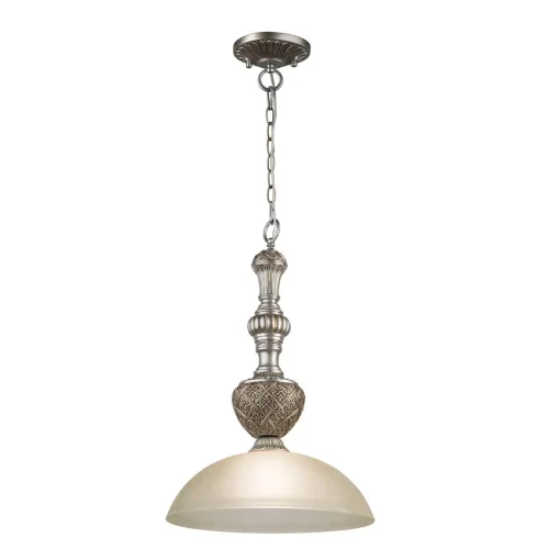 Светильник подвесной Версаче 254015201 Chiaro бежевый 1 лампа, основание серое серебряное в стиле кантри 
