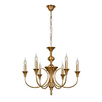 Люстра подвесная Коллайнтта (Collinetta) A4094LM-6PB Arte Lamp без плафона на 6 ламп, основание медь в стиле современный классический Люстра подвесная Коллайнтта (Collinetta) A4094LM-6PB Arte Lamp без плафона на 6 ламп, основание медь в стиле современный классический