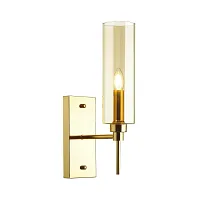 Бра Diatra 4689/1W Odeon Light янтарный 1 лампа, основание золотое в стиле современный хай-тек 