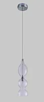 Светильник подвесной IRIS SP1 B TRANSPARENT Crystal Lux прозрачный 1 лампа, основание хром в стиле современный 