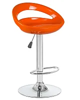 Стул барный 1010-LM DISCO,  цвет сиденья оранжевый, цвет основания хром Dobrin, оранжевый/, ножки/металл/хром, размеры - 790*1000***470*440