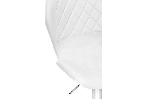 Барный стул Porch chrome / white 15646 Woodville, белый/экокожа, ножки/металл/хром, размеры - *1130***480*470 фото 6
