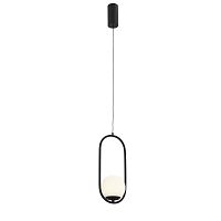 Светильник подвесной LED Donolo SL395.403.01 ST-Luce белый 1 лампа, основание чёрное в стиле современный 