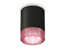 Светильник накладной Techno spot XS6302042 Ambrella light чёрный розовый 1 лампа, основание чёрное в стиле модерн круглый