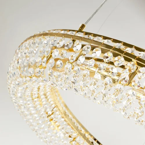 Люстра подвесная Monilibus 4015-15P Favourite прозрачная на 15 ламп, основание золотое в стиле классический  фото 7