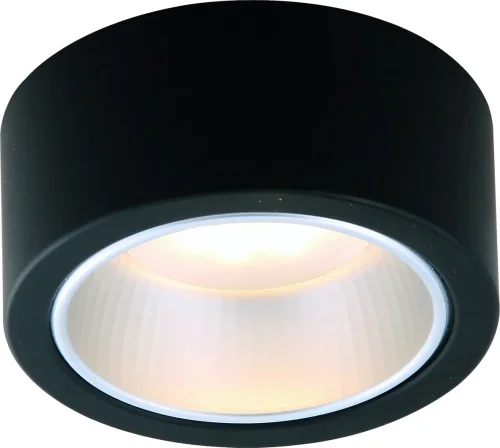 Светильник накладной EFFETTO A5553PL-1BK Arte Lamp прозрачный 1 лампа, основание чёрное в стиле современный круглый
