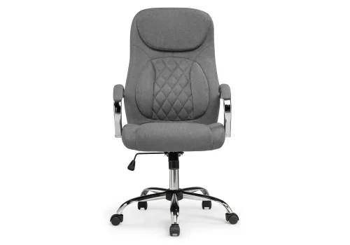 Компьютерное кресло Tron gray fabric 15519 Woodville, серый/ткань, ножки/металл/хром, размеры - *1210***610*700 фото 2