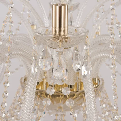 Люстра подвесная 105/12+6/360 G Bohemia Ivele Crystal без плафона на 18 ламп, основание золотое прозрачное в стиле классический sp фото 2