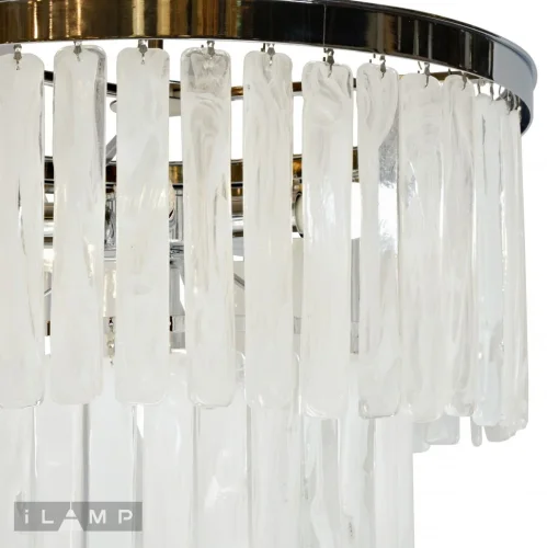 Люстра подвесная Ice 10529-5+1P CR iLamp прозрачная на 6 ламп, основание хром в стиле американский современный  фото 3
