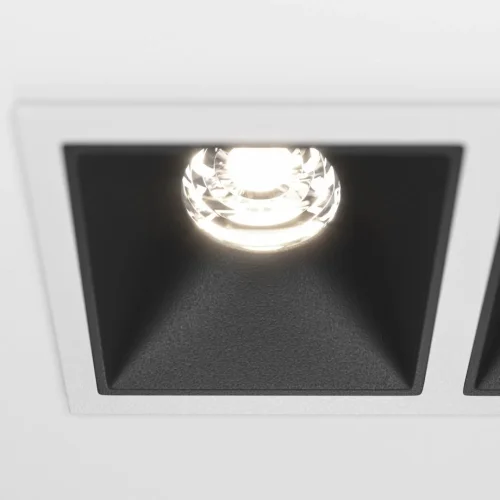 Светильник точечный Alfa LED DL043-02-10W4K-SQ-WB Maytoni белый чёрный 2 лампы, основание белое чёрное в стиле современный  фото 4