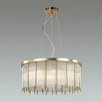 Люстра подвесная York 4788/10 Odeon Light прозрачная на 10 ламп, основание золотое в стиле классический Люстра подвесная York 4788/10 Odeon Light прозрачная на 10 ламп, основание золотое в стиле классический