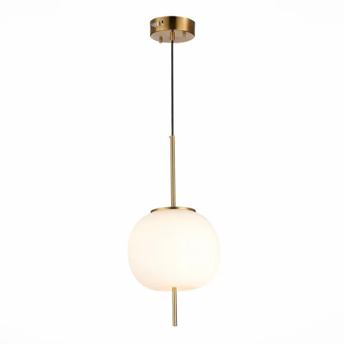 Светильник подвесной LED Lacus SL1621.203.01 ST-Luce белый 1 лампа, основание золотое в стиле современный 