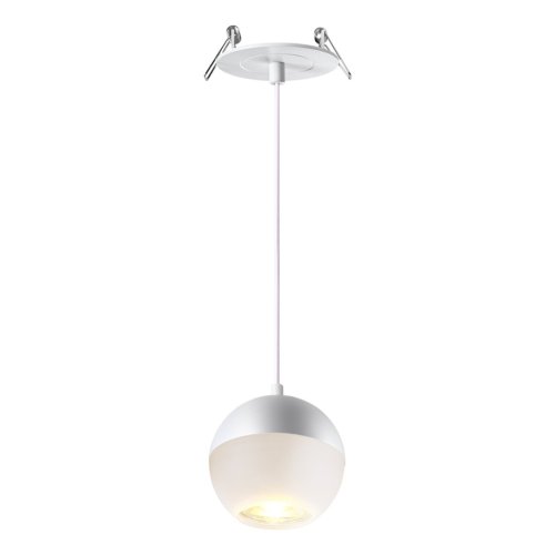 Светильник подвесной встраиваемый Garn 370815 Novotech белый 1 лампа, основание белое в стиле современный шар фото 3