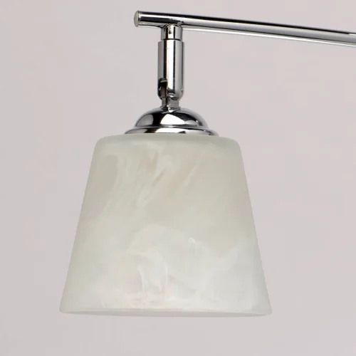 Люстра потолочная Тетро 673014403 DeMarkt белая на 3 лампы, основание хром в стиле современный  фото 4
