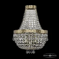 Бра 19271B/H1/25IV G Bohemia Ivele Crystal прозрачный 3 лампы, основание золотое в стиле классический sp