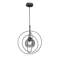 Светильник подвесной V4735-1/1S Vitaluce чёрный серый 1 лампа, основание чёрное в стиле арт-деко 