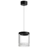 Светильник подвесной LED Aura 359008 Novotech прозрачный 1 лампа, основание чёрное в стиле хай-тек современный 