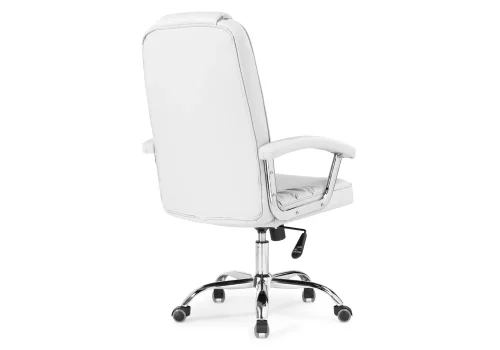 Компьютерное кресло Rik white 15548 Woodville, белый/искусственная кожа, ножки/металл/хром, размеры - ****640*660 фото 5