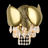 Бра VALENCIA 91009/2W GOLD Natali Kovaltseva прозрачный 2 лампы, основание золотое в стиле современный арт-деко 