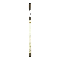 Светильник подвесной LED Marbella 6686/25L Odeon Light белый 1 лампа, основание коричневое в стиле современный трубочки