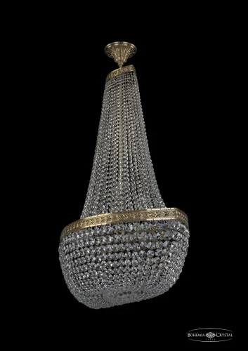 Люстра потолочная хрустальная 19283/H2/100IV Pa Bohemia Ivele Crystal прозрачная на 18 ламп, основание латунь в стиле классический sp фото 2