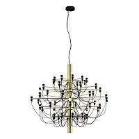 Люстра подвесная Gino 10196/1000 Gold LOFT IT без плафона на 50 ламп, основание чёрное золотое в стиле современный Люстра подвесная Gino 10196/1000 Gold LOFT IT без плафона на 50 ламп, основание чёрное золотое в стиле современный