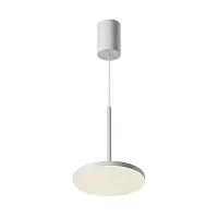 Светильник подвесной LED Plato P076PL-L12W4K-W Maytoni белый 1 лампа, основание белое в стиле современный хай-тек 