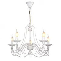 Люстра подвесная Chateau 2164-5P F-promo без плафона на 5 ламп, основание белое в стиле кантри классический Люстра подвесная Chateau 2164-5P F-promo без плафона на 5 ламп, основание белое в стиле кантри классический