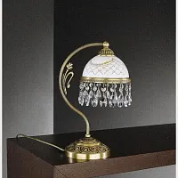 Настольная лампа P 7000 P Reccagni Angelo белая 1 лампа, основание античное бронза латунь металл в стиле классический 