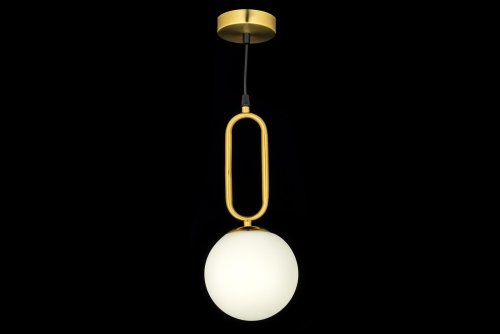 Светильник подвесной Canelli L 1.P2 W Arti Lampadari белый 1 лампа, основание золотое в стиле современный  фото 3