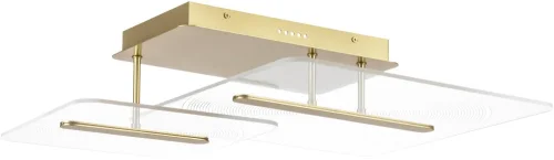 Люстра потолочная LED Acrile 738063 Lightstar прозрачная на 1 лампа, основание золотое в стиле минимализм хай-тек современный 