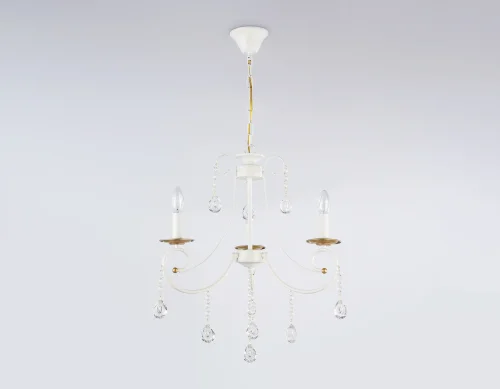 Люстра подвесная TR4915 Ambrella light без плафона на 3 лампы, основание белое в стиле кантри прованс  фото 4