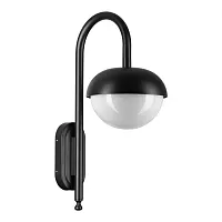 Настенный светильник Acorn 370955 Novotech уличный IP54 чёрный 1 лампа, плафон белый в стиле современный E27