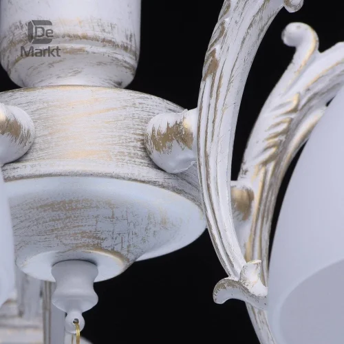 Люстра подвесная Ариадна 450014305 DeMarkt белая на 5 ламп, основание белое в стиле классика  фото 10