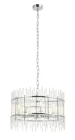 Люстра подвесная Sia 2146/09/08P Stilfort прозрачная на 8 ламп, основание хром в стиле современный Люстра подвесная Sia 2146/09/08P Stilfort прозрачная на 8 ламп, основание хром в стиле современный