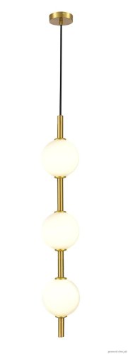 Светильник подвесной LED Violla MR2023-3PL MyFar белый 1 лампа, основание латунь в стиле современный шар