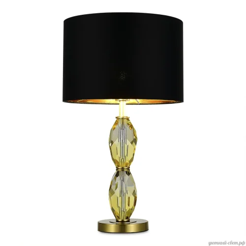 Настольная лампа Lingotti SL1759.304.01 ST-Luce чёрная 1 лампа, основание латунь стекло металл в стиле классический 