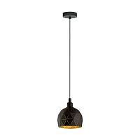 Светильник подвесной Roccaforte 33345 Eglo чёрный 1 лампа, основание чёрное в стиле современный 