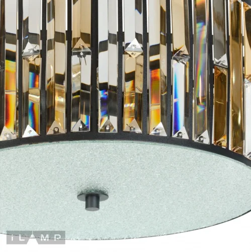 Люстра подвесная Royal 10390-5P BK iLamp прозрачная на 5 ламп, основание чёрное в стиле современный американский  фото 4