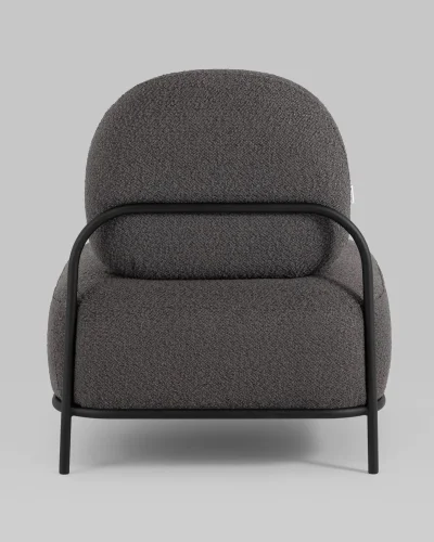 Кресло Стоун ткань букле тёмно-серый УТ000036911 Stool Group, серый/ткань, ножки/металл/чёрный, размеры - *780***710*680мм фото 6