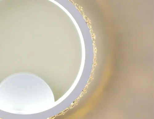 Бра LED FA211 Ambrella light белый на 1 лампа, основание белое в стиле хай-тек кольца фото 2