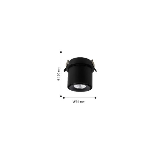 Светильник точечный Ledel 1989-1U Favourite чёрный 1 лампа, основание чёрное в стиле хай-тек  фото 3