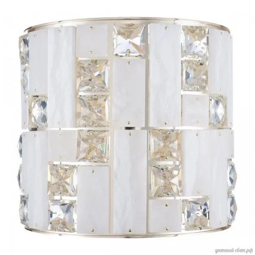 Бра LED Crossa 5072/28WL Odeon Light белый на 1 лампа, основание золотое в стиле современный 