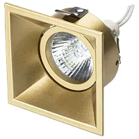 Светильник точечный Domino quadro 214503 Lightstar золотой 1 лампа, основание золотое в стиле хай-тек модерн 